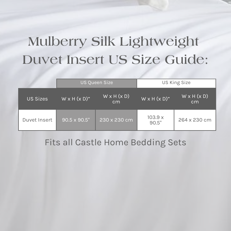 Mulberry Silk Lightweight Duvet Insert