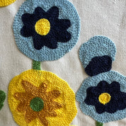 Meadow Flowers Embroidered Throw Pillow Cover