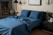 Crinkle Percale Organic Cotton Duvet Cover Set + Shams