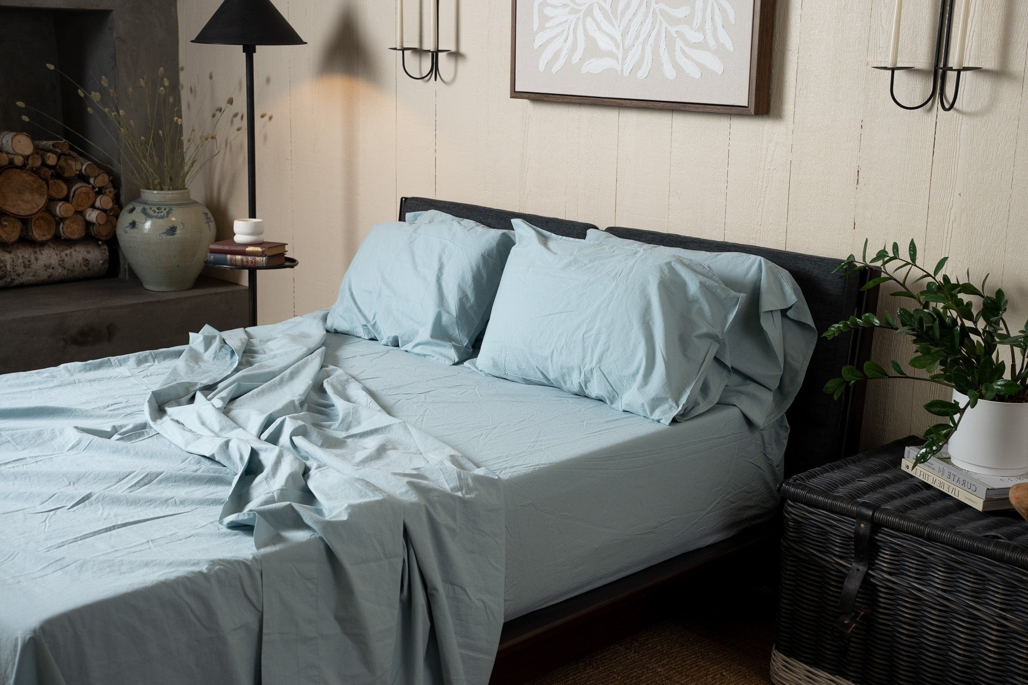 Crinkle Percale Certified Organic Cotton Sheet Set