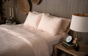 Crinkle Percale Organic Cotton Duvet Cover Set + Shams