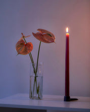 SALE Handmade Natural Dye Beeswax Candles, Pair