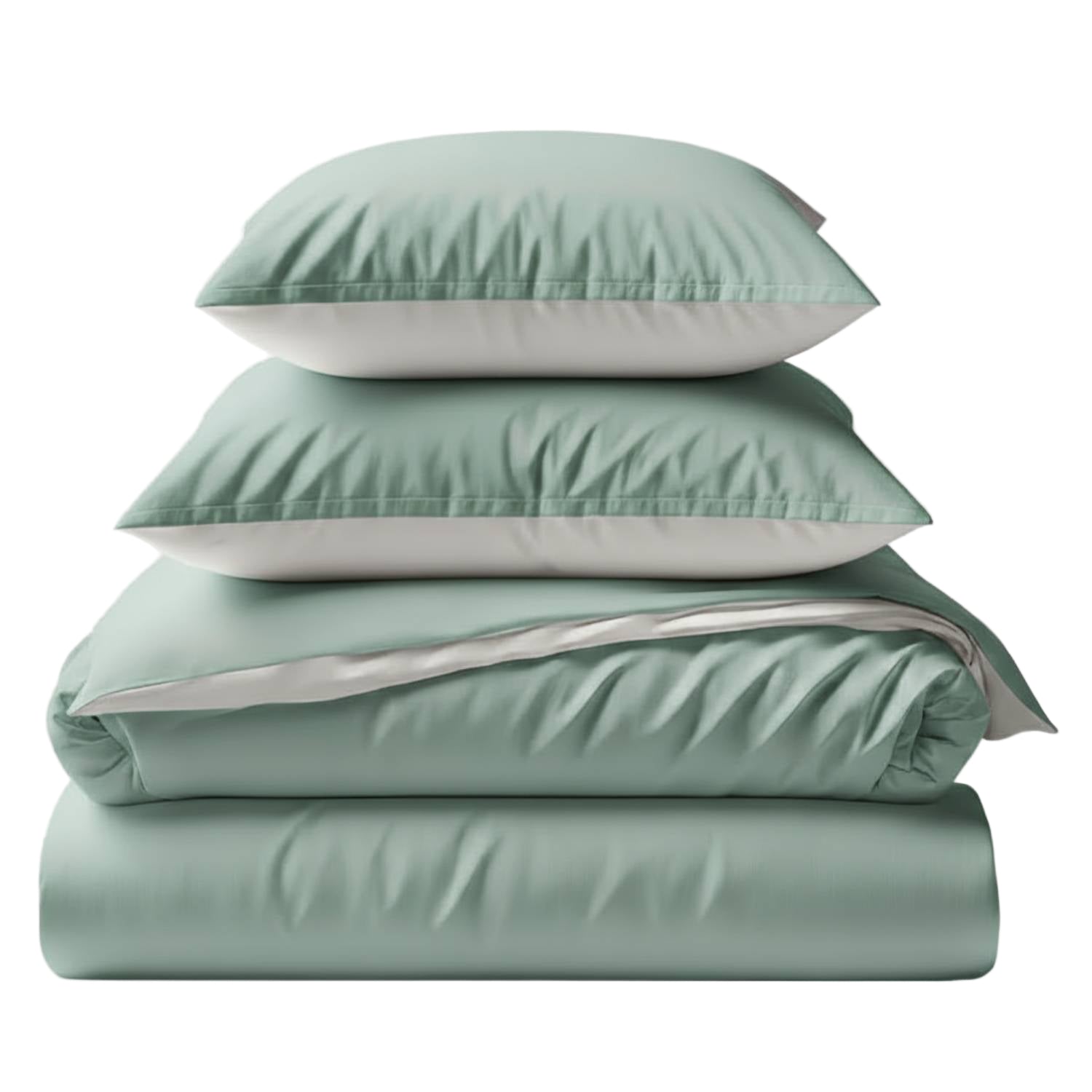 Two-Tone Bamboo Duvet Cover + 2 Shams Set