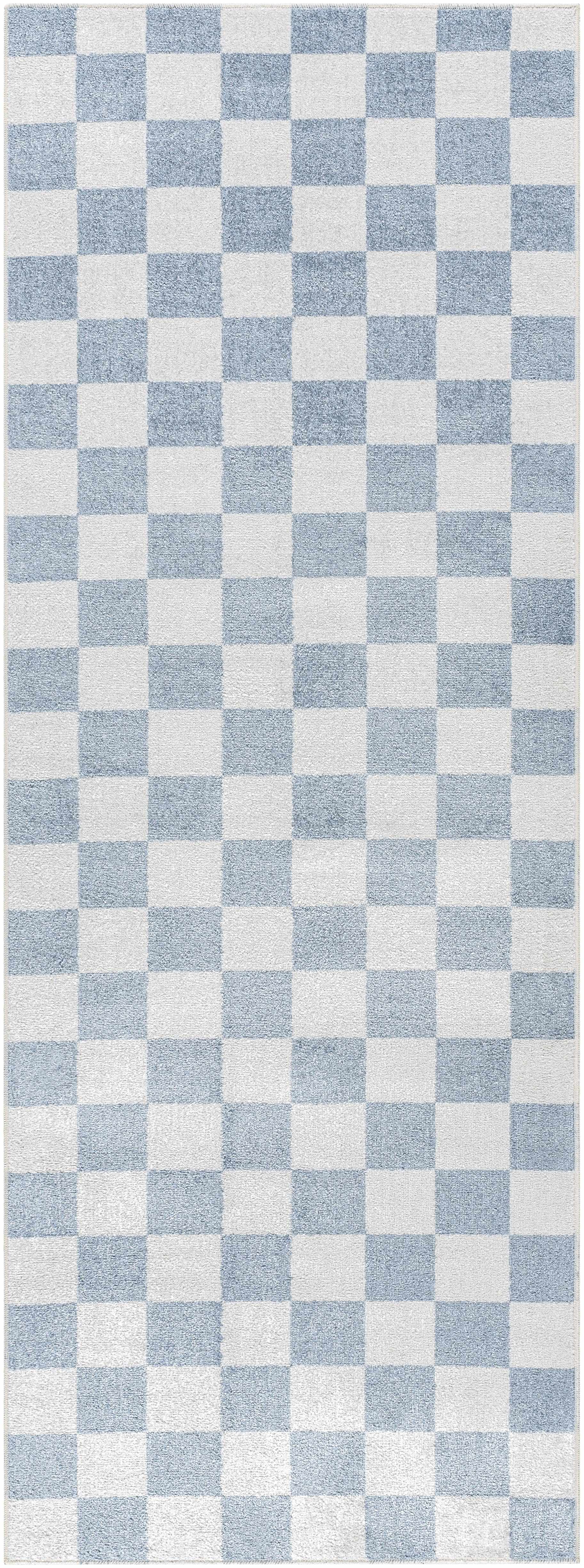 Brone Checkered Washable Area Rug