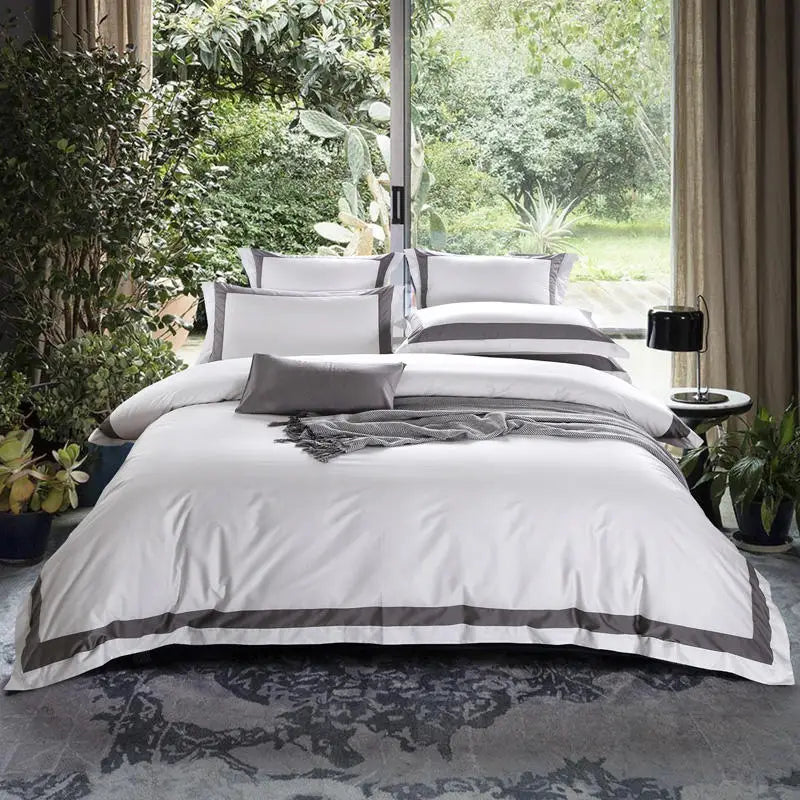 Slate Hotel Excellence Egyptian Cotton Bedding Set - front