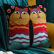 So In Love Embroidered Throw Pillow Cover