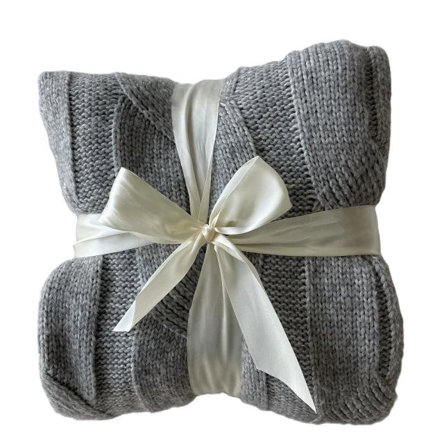 Faux Cashmere Throw Blanket, Steele