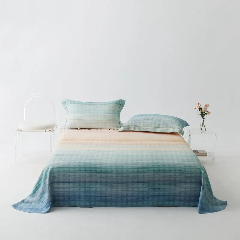 Sunset Ombre Organic Bamboo Coverlet Set - Front
