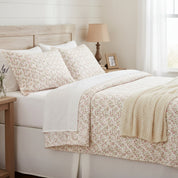 Delicate Rose Floral Cotton Sheet Set