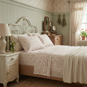 Delicate Rose Floral Cotton Sheet Set