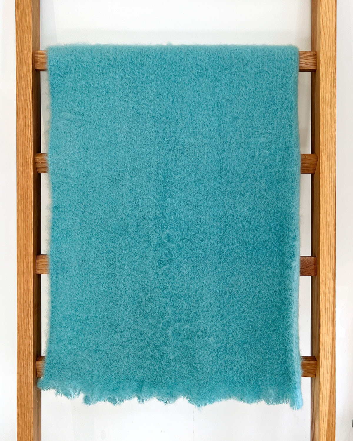 Aquamarine Mohair Throw Blanket