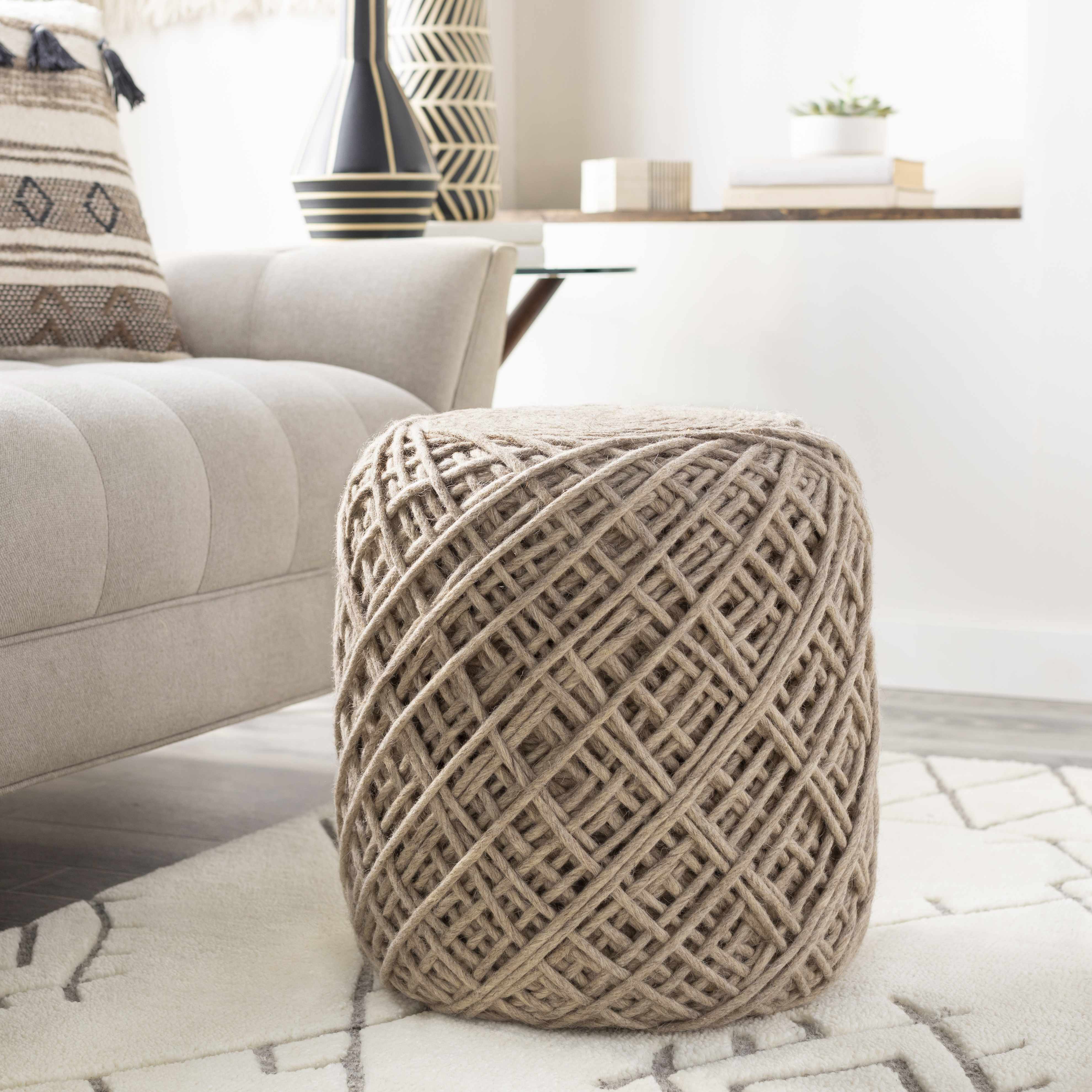 Bellingen Handwoven Textured Pouf