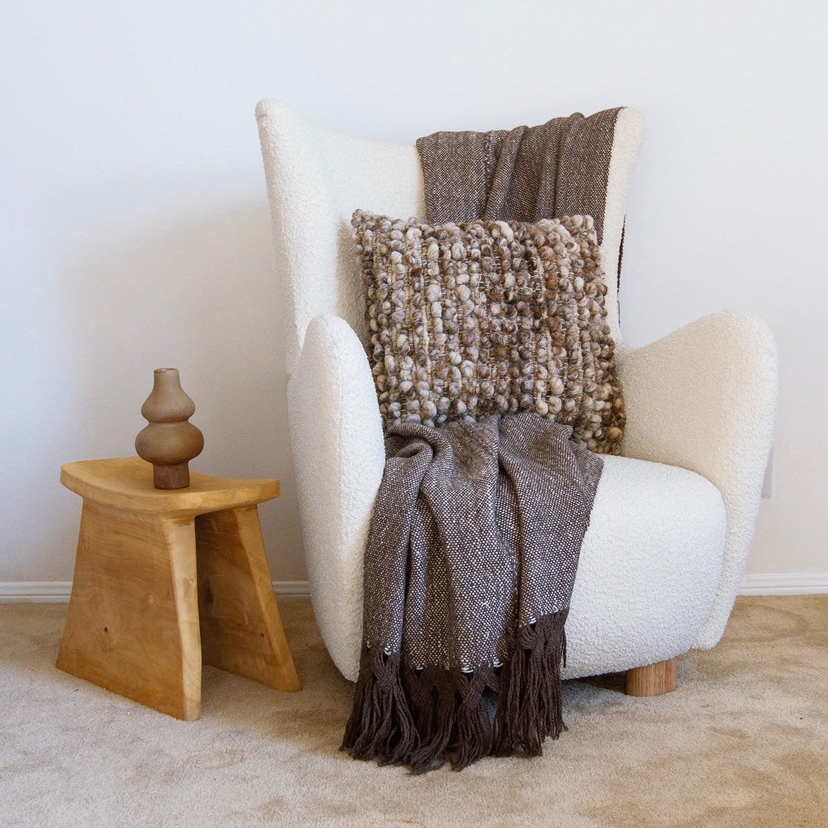 Artisinal Llama and Silk Throw