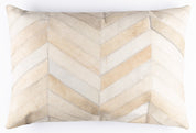 Patchwork Cowhide Leather Throw Pillow