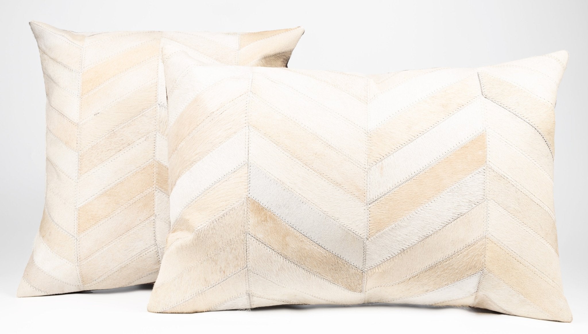 Patchwork Cowhide Leather Throw Pillow