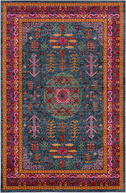 Cleveland Colorful Traditional Area Rug - Teal, Aqua, Navy