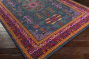 Cleveland Colorful Traditional Area Rug - Teal, Aqua, Navy