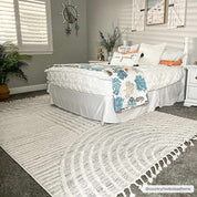 Dauin 3D Rainbow Area Rug with Tassels