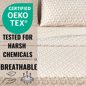 Delicate Rose Floral Cotton Sheet Set