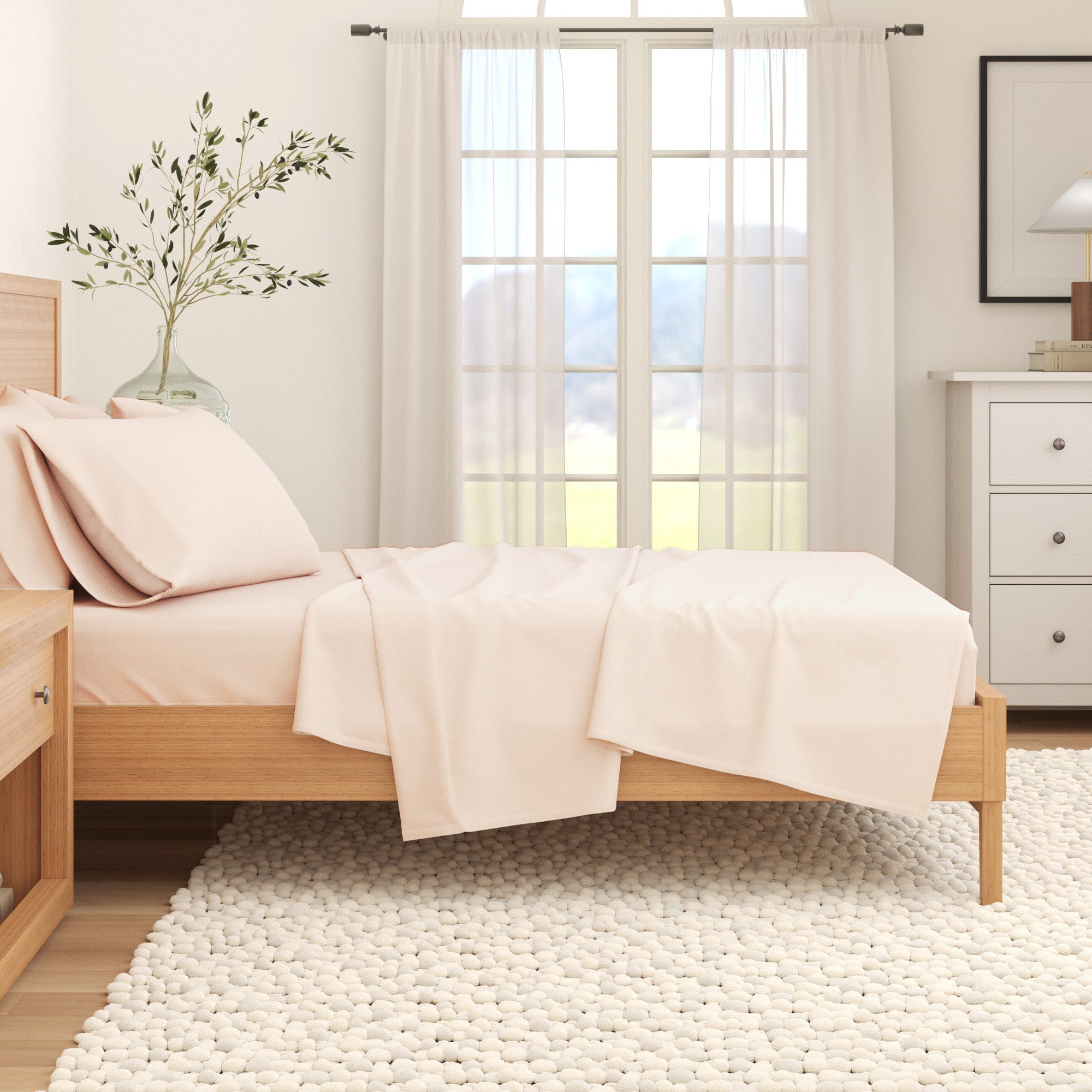 Cotton Solid Flannel Sheet - Nordic Collection