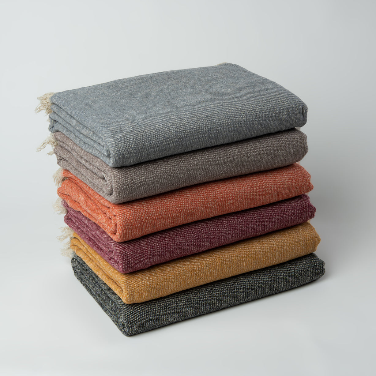 Ekani Turkish Cotton/Linen Blend Throw Blankets