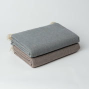 Ekani Turkish Cotton/Linen Blend Throw Blankets