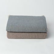 Ekani Turkish Cotton/Linen Blend Throw Blankets