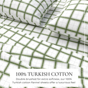 Turkish Cotton Flannel Sheet Set - Plaid & Stripe Collection