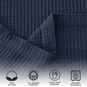 100% Cotton Waffle Weave Blanket - Mikala Collection