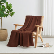 100% Cotton Waffle Weave Blanket - Mikala Collection