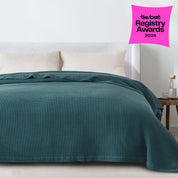 100% Cotton Waffle Weave Blanket - Mikala Collection