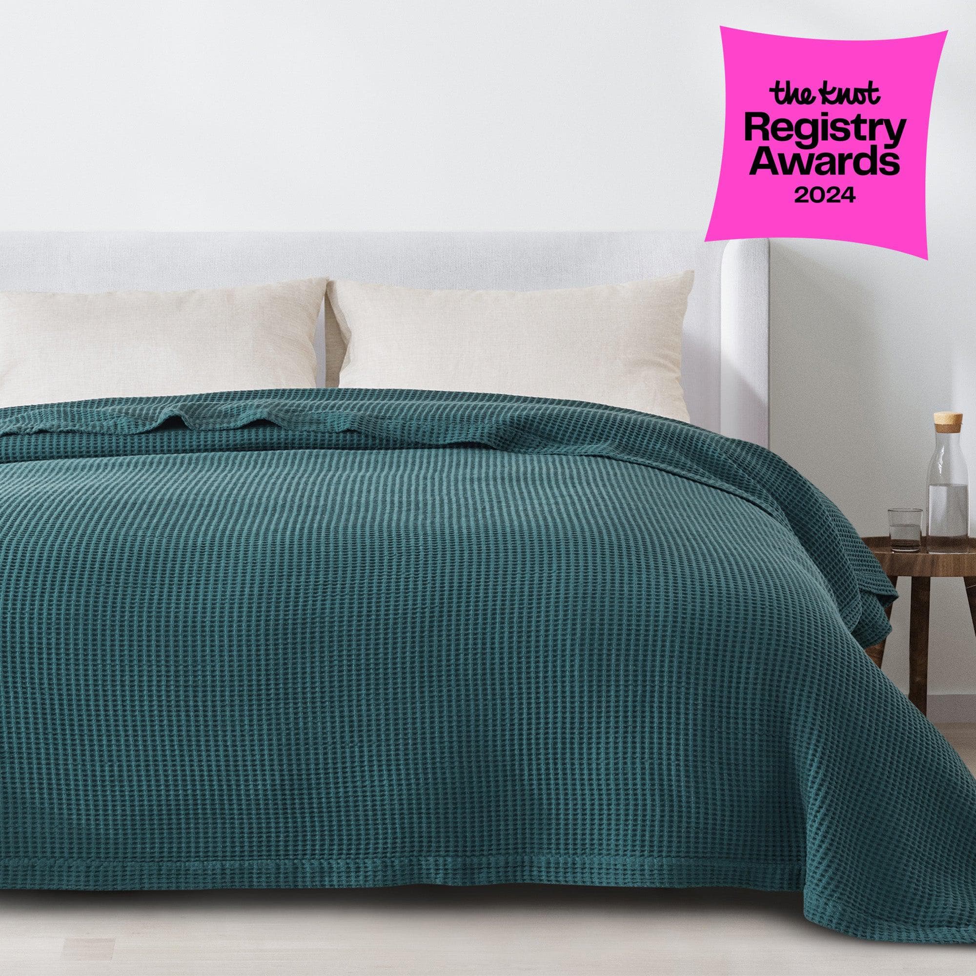 100% Cotton Waffle Weave Blanket - Mikala Collection