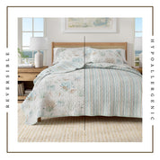Coastal Printed Cotton Quilt Set - Santa Barbara Collection