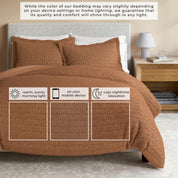 100% Cotton Honeycomb Waffle Duvet Set - Mattea Collection