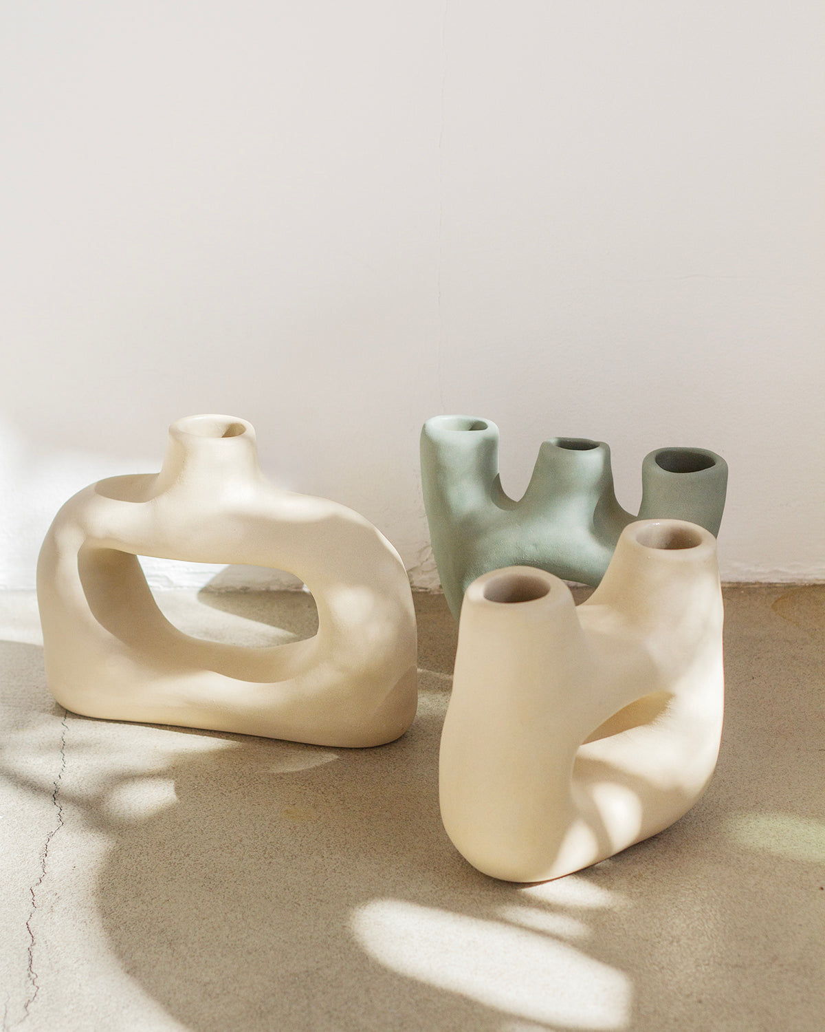 Dual Clay Vase - Natural