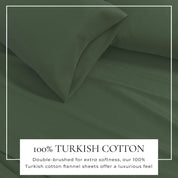 Cotton Solid Flannel Sheet - Nordic Collection