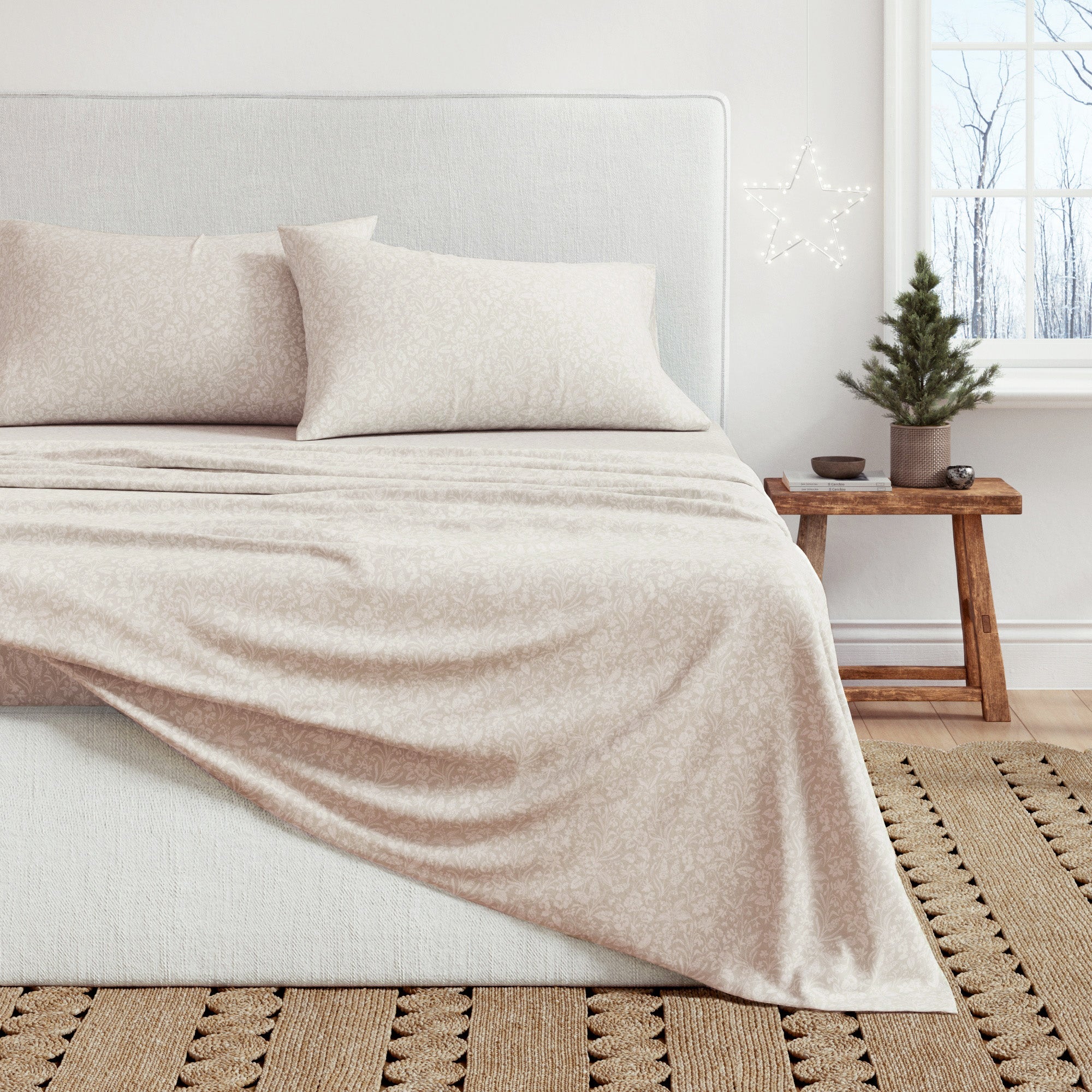 Turkish Cotton Flannel Sheet Set - Winter Floral Collection