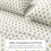 Turkish Cotton Flannel Sheet Set - Winter Floral Collection