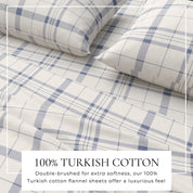Turkish Cotton Flannel Sheet Set - Plaid & Stripe Collection
