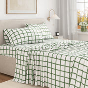 Turkish Cotton Flannel Sheet Set - Plaid & Stripe Collection