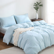 100% Linen Bedding Set (1 Duvet Cover 1 Fitted Sheet 2 Pillowcases)