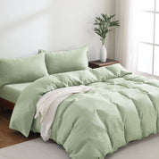 100% Linen Bedding Set (1 Duvet Cover 1 Fitted Sheet 2 Pillowcases)
