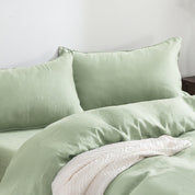 100% Linen Bedding Set (1 Duvet Cover 1 Flat Sheet 2 Pillowcases)