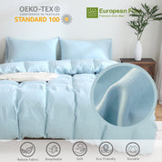 100% Linen Duvet Cover - Blue Duvet Cover Only