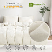 100% Linen Duvet Cover - Cream White Duvet Cover Only