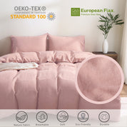 100% Linen Duvet Cover - Pink Duvet Cover Only