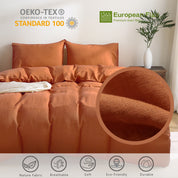 100% Linen Duvet Cover - Caramel Duvet Cover Only