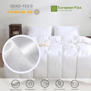 100% Linen Bedding Set (1 Duvet Cover 1 Fitted Sheet 2 Pillowcases)