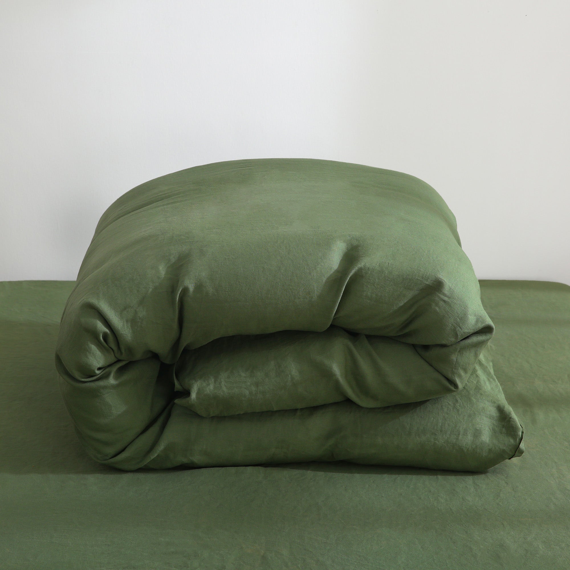 100% Linen Duvet Cover - Green Duvet Cover Only