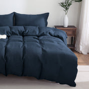 100% Linen Duvet Cover - Navy Duvet Cover Only